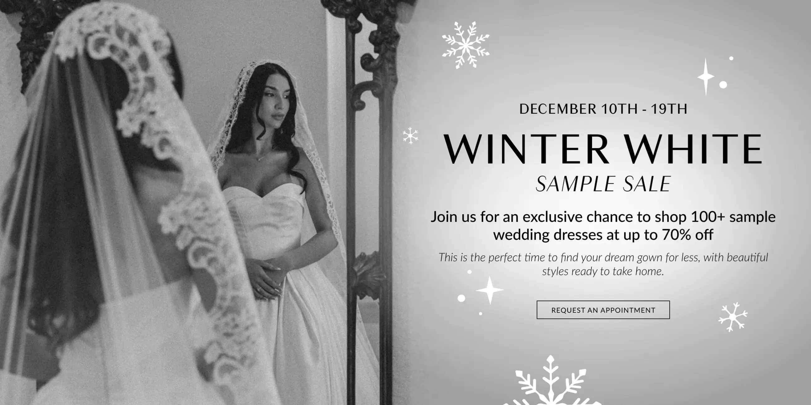 Winter White Sale at Allure Bridal Boutique