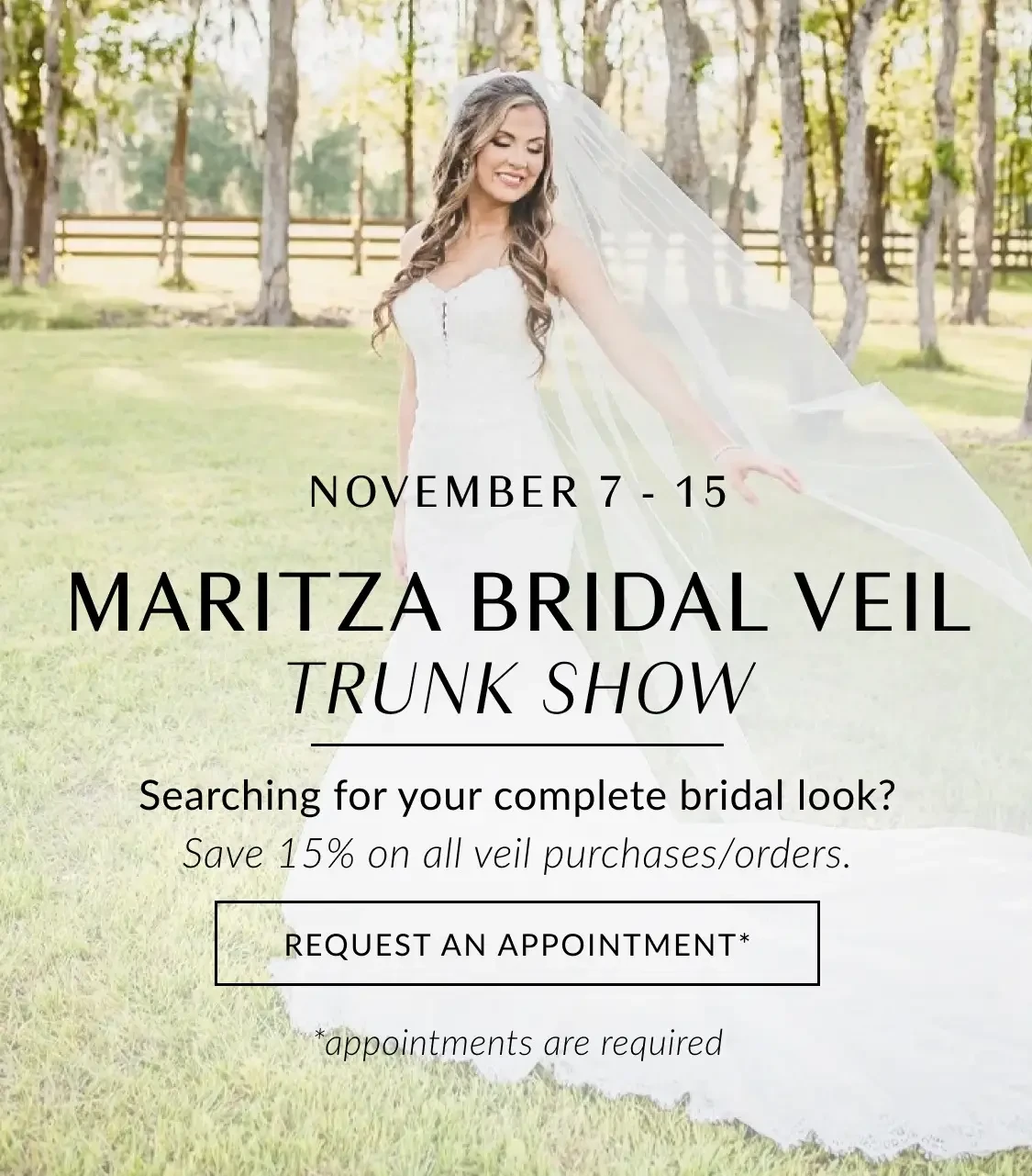 Maritza Bridal Veil event at Allure Bridal Boutique