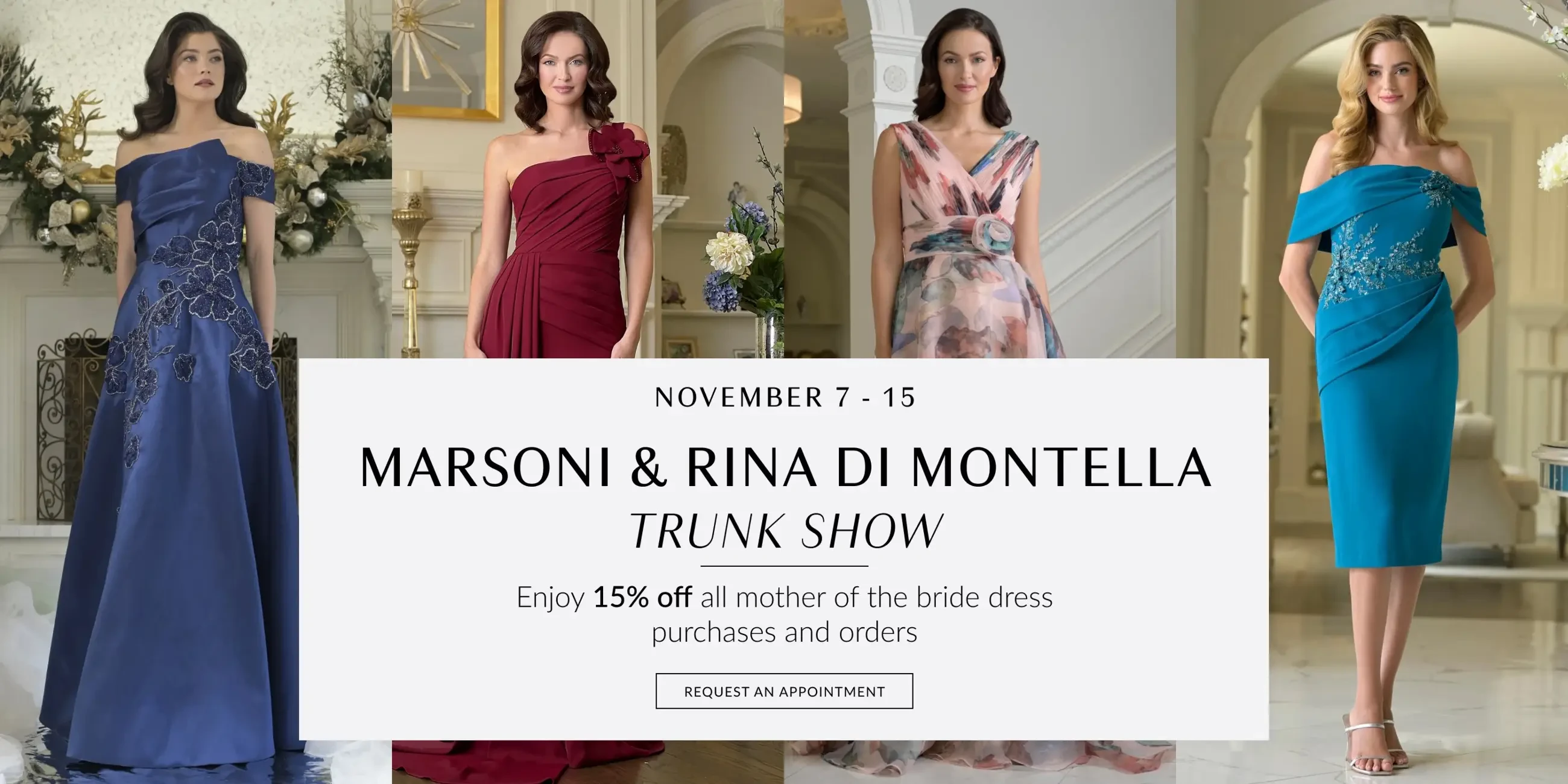 Marsoni and Rina trunk show at Allure Bridal Boutique